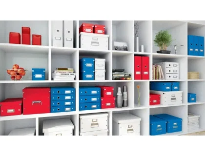 Leitz Caja almacenamiento Click & Store WOW cartón reciclado negro 281x200x369 mm