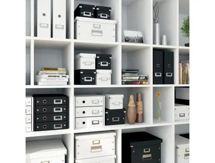 Leitz Caja almacenamiento Click & Store WOW cartón reciclado negro 281x200x369 mm
