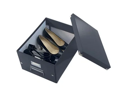 Leitz Caja almacenamiento Click & Store WOW cartón reciclado negro 281x200x369 mm