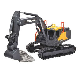 Smoby Excavadora Volvo Radio Control 60 Cm Con Luz y Sonido - Vehículo de Juguete para Niños de 3 Años