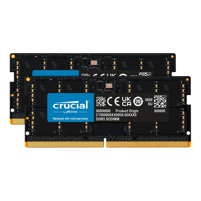 Crucial Kit de memoria de 64 GB (2 x 32 GB) DDR5 4800 MHz SO-DIMM Crucial Kit de memoria de 64 GB (2 x 32 GB) DDR5 4800 MHz SO-DIMM
