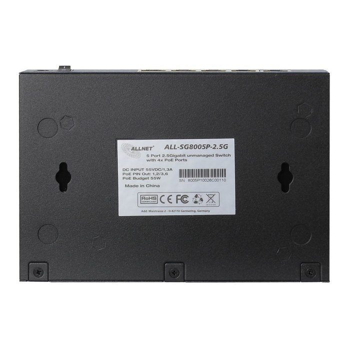 ALLNET ALL-SG8005P-2.5G Switch No Administrado 5 Puertos 2.5G Ethernet PoE+