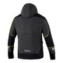 Sparco Chaqueta Técnica Soft-Shell Ndis Tech Impermeable con Reflejantes - Alta Elasticidad, Capucha Extraíble, Ref. 02412gsgf3l - Talla L