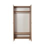 Hanah Home Lidya 2 -971 Armario con tiradores de madera maciza y patas de carpe, color Sonomo, 90x192x52 cm