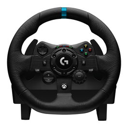 Logitech G923 - Volante y Pedales para Juegos - PC, PlayStation 4, PlayStation 5 - 900 Grados, Retroalimentación de Fuerza - Negro