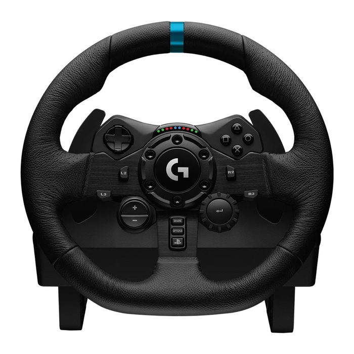Logitech G923 Volante y Pedales de Carreras con Force Feedback TRUEFORCE para Xbox Series X|S, Xbox One, PS5, PS4 y PC - Volante de Simulación con Pedales de Freno Progresivo