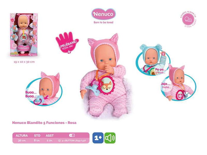 Famosa Muñeca Nenuco 30 cm con 5 funciones surtido