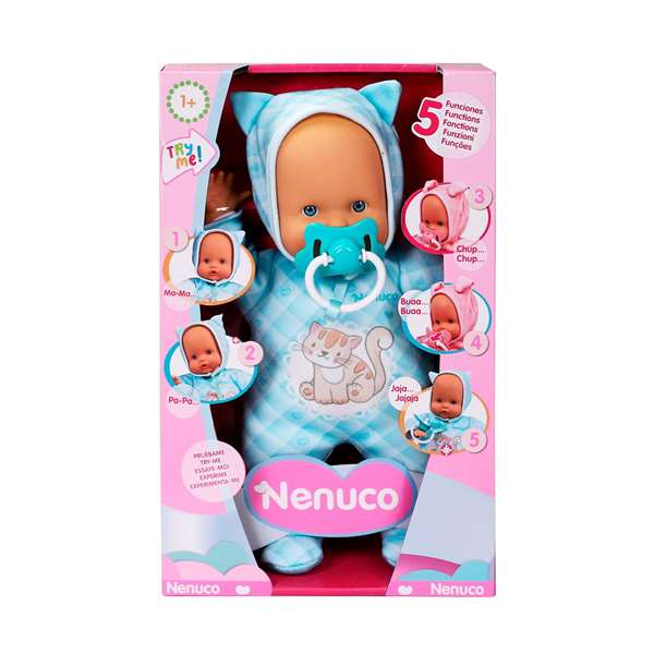 Famosa Muñeca Nenuco 30 cm con 5 funciones surtido
