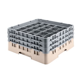 CAMBRO Cesta de lavado 36 compartimentos 2 alturas Beige