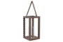 DKD Home Decor Portavelas de Madera y Cristal Marrón