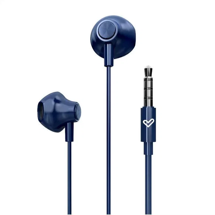 Energy Sistem Easypods Indigo - Auriculares de botón intrauditivo con micrófono manos libres, control de reproducción y cable de 120 cm