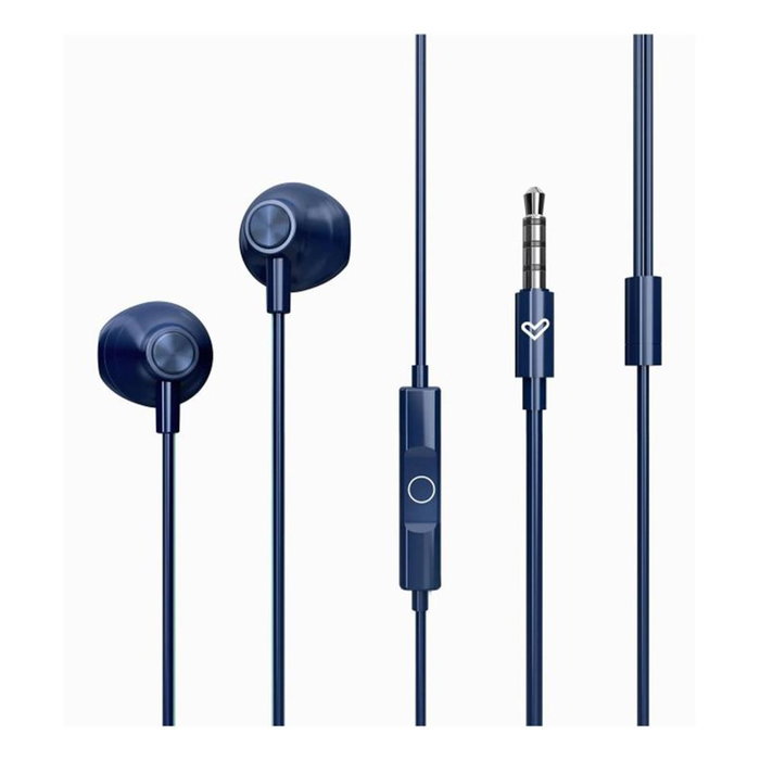 Energy Sistem Auriculares Easypods Jack 3.5 mm con Micrófono, Cable 1.2m, Azul
