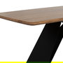 Mesa Comedor Madera-Metal Salón 200 X 100 X 77 cm
