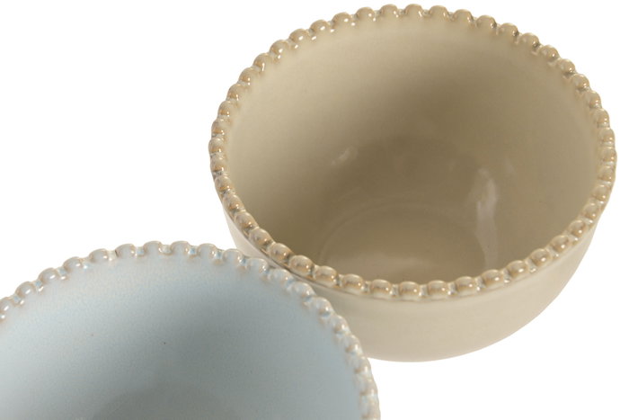 DKD Home Decor Set de 3 Cuencos de Gres Esmaltado JIAHUA 26, Surtido de Colores
