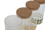 DKD Home Decor Set de 4 Botes de Borosilicato con Diseño de Fruta