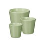 Ibergarden Set de 3 Macetas Cónicas Menta Mate