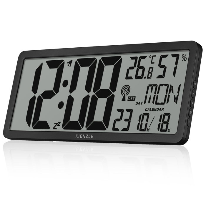 Kienzle KIENZLE Digital Wall Clock XXL Antracita