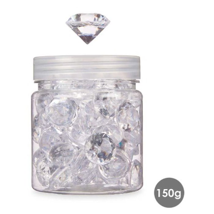 Piedras Decorativas Gift Decor Transparente 150 g Diamante (16 Unidades) Piedras Decorativas Gift Decor Transparente 150 g Diamante (16 Unidades)