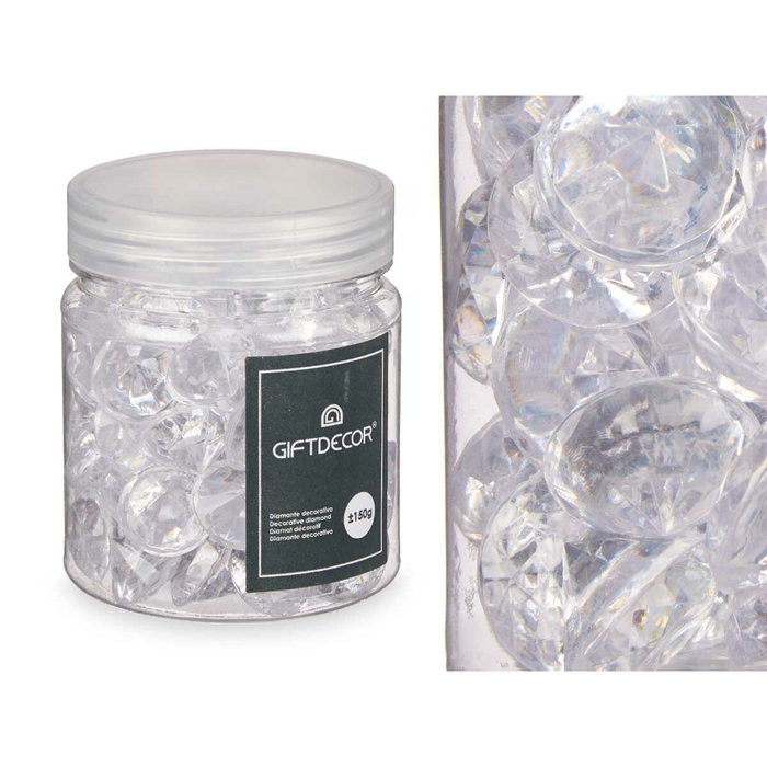 Piedras Decorativas Gift Decor Transparente 150 g Diamante (16 Unidades) Piedras Decorativas Gift Decor Transparente 150 g Diamante (16 Unidades)