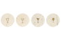 DKD Home Decor Set de 4 Posavasos de Mármol y Latón, 2 Packs Surtidos