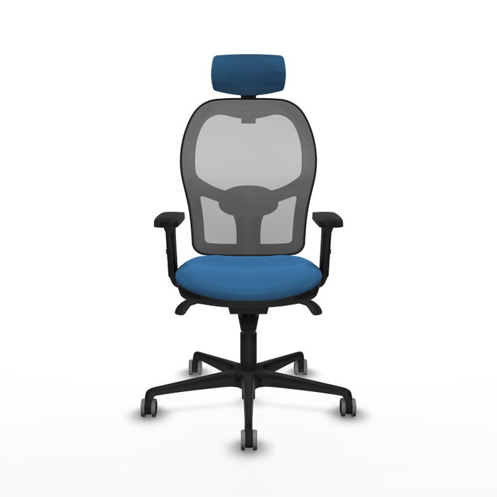 PIQUERAS Y CRESPO Silla de oficina Jorquera con mecanismo Sincro, Azul claro y Gris