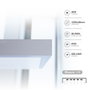 GSC Evolution Panel LED Kisongo rectangular 120x30cm 40W 6000K Níquel