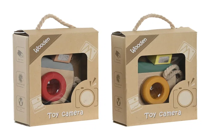 DKD Home Decor Juguete de Madera Cámara Multicolor Surtido DKD Home Decor Juguete de Madera Cámara Multicolor Surtido