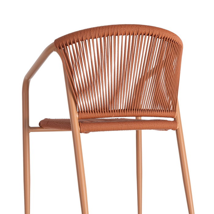 Silla Apilable Aluminio-Rattán Pe 57 X 60 X 77,50 cm (Set de 2) Silla Apilable Aluminio-Rattán Pe 57 X 60 X 77,50 cm (Set de 2)