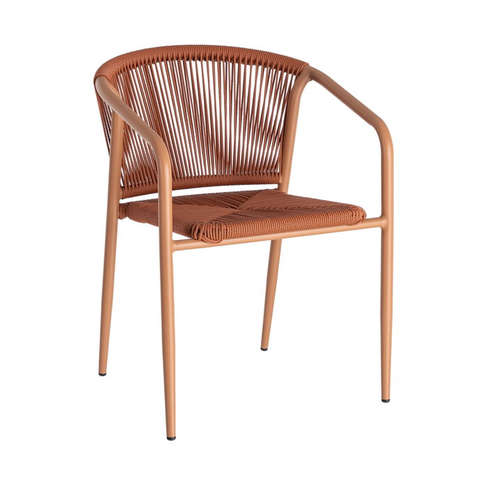 Silla Apilable Aluminio-Rattán Pe 57 X 60 X 77,50 cm (Set de 2) Silla Apilable Aluminio-Rattán Pe 57 X 60 X 77,50 cm (Set de 2)