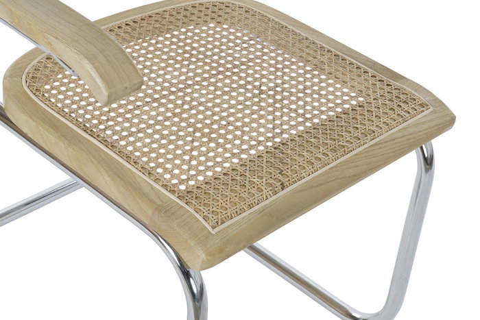 DKD Home Decor Silla Olmo Ratan Marrón Claro