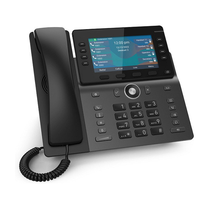 Snom M58 Teléfono IP Negro con Pantalla TFT de 5" (12.7 cm), Bluetooth, Lista de Direcciones 200 entradas, Frecuencia 1.88-1.9 GHz