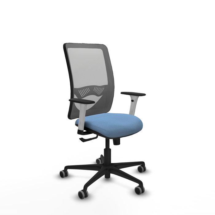 PIQUERAS Y CRESPO Silla de oficina Zulema con mecanismo Sincro, Azul cielo y Gris PIQUERAS Y CRESPO Silla de oficina Zulema con mecanismo Sincro, Azul cielo y Gris