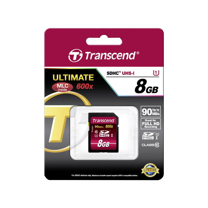 Transcend TS8GSDHC10U1 Tarjeta MicroSDHC 8 GB Clase 10 MLC