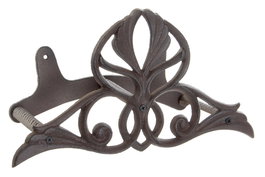 DKD Home Decor Sujetamangueras Hierro Colado para Terraza y Jardín Marrón Oscuro 35 x 14 x 18.5 cm