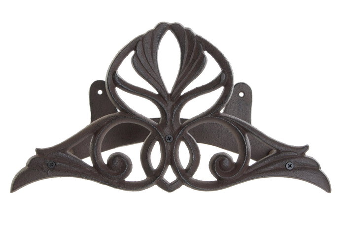 DKD Home Decor Sujetamangueras Hierro Colado para Terraza y Jardín Marrón Oscuro 35 x 14 x 18.5 cm