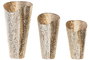 DKD Home Decor Set de 2 Jarrones Metálicos Dorado y Beige