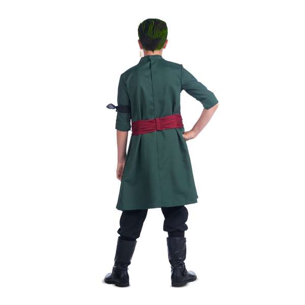 My Other Me Disfraz Roronoa Zoro Crema Para El Pelo, Pendientes, Chaqueta, Pañuelo, Fajín y Pantalón Talla 7-9 Años