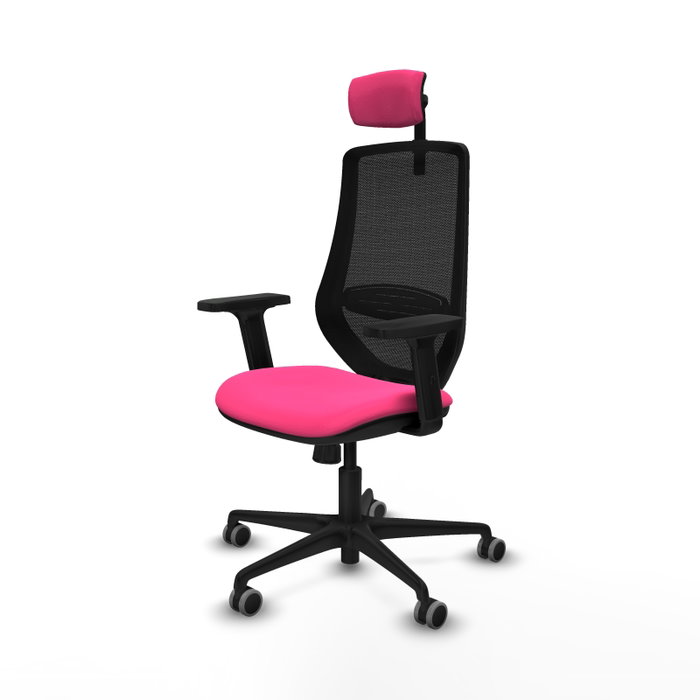 PIQUERAS Y CRESPO Silla de oficina Mardos Rosa con mecanismo Sincro
