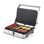 Ufesa 72108011 Grill de contacto eléctrico Kilimanjaro 2200W, placas antiadherentes 34x23 cm, tapa abatible 180°, acero inoxidable, parrilla eléctrica