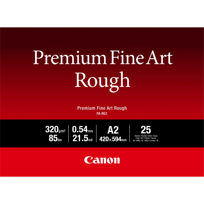 Canon FA-RG 1 Premium Fine Art Rough A2, 25 Hojas, 320 g Canon FA-RG 1 Premium Fine Art Rough A2, 25 Hojas, 320 g