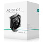 DeepCool AG400 G2 Refrigerador de Aire para CPU, Ventilador de 120 mm, 2200 RPM, Negro, Soportes LGA 1851/1700/AM4/AM5
