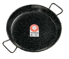 GARCIMA Paellera Esmaltada 80 cm - 40 Raciones con 2 Asas