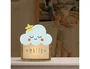 Wondee Lampara Personalizable Little Cloud para Bebé Luz Nocturna Infantil Quit Miedos Madera