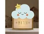 Wondee Lampara Personalizable Little Cloud para Bebé Luz Nocturna Infantil Quit Miedos Madera