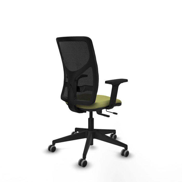 PIQUERAS Y CRESPO Silla de oficina Motilla con mecanismo Sincro/Traslack Verde oliva/Negro