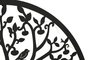 DKD Home Decor Decoración de Pared LED Metal Árbol Pájaros Negro