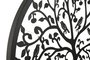 DKD Home Decor Decoración de Pared LED Metal Árbol Pájaros Negro
