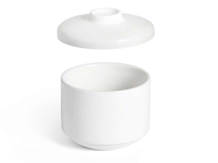 Vessia Azucarero de Porcelana Blanca 240 ml - 9x7.5x9 cm (Set de 72)