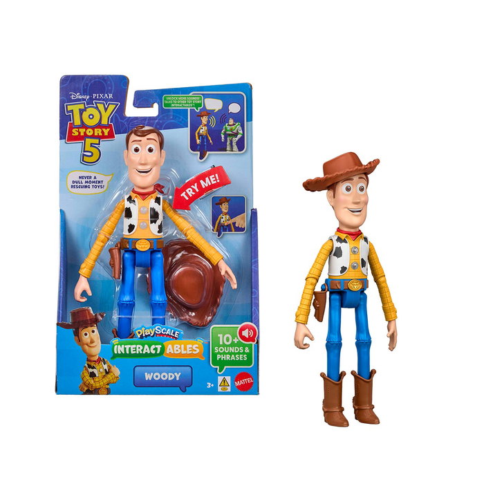 Mattel Jmw13 Toy Story 5 - Figura Articulada Woody Parlanchina de 23 cm con Sonidos y Frases - Versión en Español/English/Francés/Alemán/Italiano/Portugués Mattel Jmw13 Toy Story 5 - Figura Articulada Woody Parlanchina de 23 cm con Sonidos y Frases - Versión en Español/English/Francés/Alemán/Italiano/Portugués
