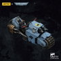 Joy Toy (CN) Warhammer 40,000 Raider-pattern Combat Bike Space Wolves con rifles bolt gemelos vinculados, 22 cm